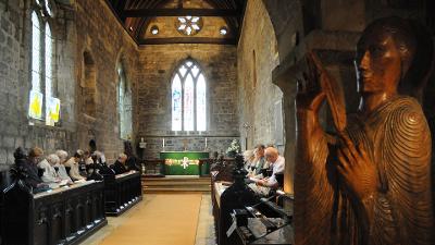 The chancel at St Paul's Church, Jarrow